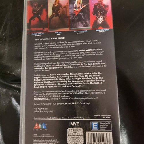 Judas Priest Metal Works 73-93 VHS used, metal