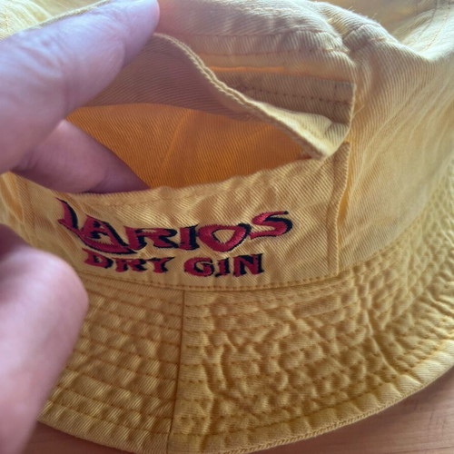 Yellow cotton hat with pockets Larios dry gin used, size S