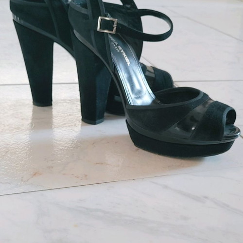 Sonia Rykiel shoes used, leather sandals with 11cm heel