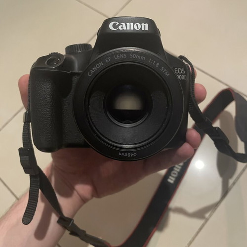 Canon EOS 4000D camera with Canon EF 50mm f/1.8 lens used