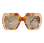 Gucci GG1022S oversized square sunglasses amber peach