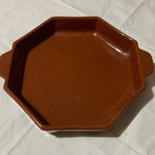 Heat-resistant glazed cookware used 30 cm