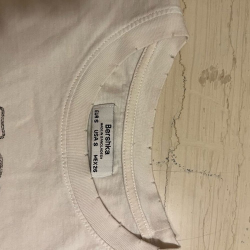 Bershka crop blouse white like new, size S