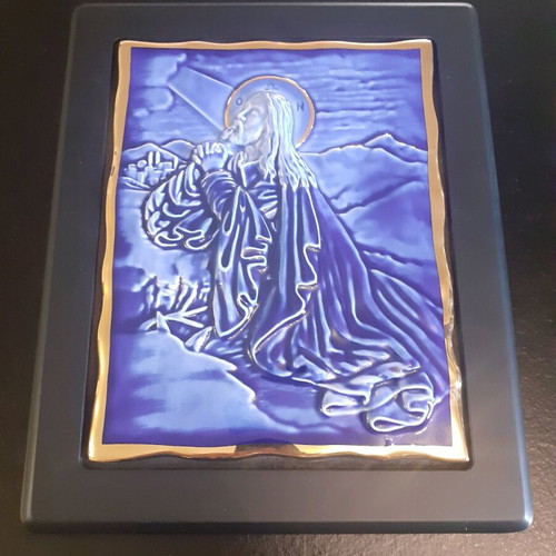 Crown Bavaria Byzantine collectible porcelain icon with 24K gold
