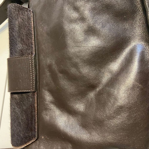 Leather Designer Pony Bag Save the Queen like new, brown crossbody