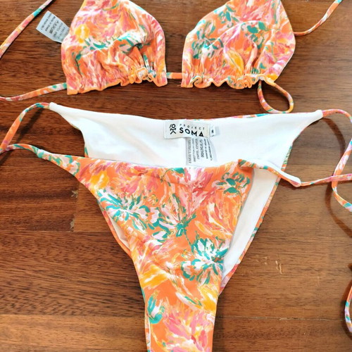 Project Soma bikini swimsuit new, multicolor floral