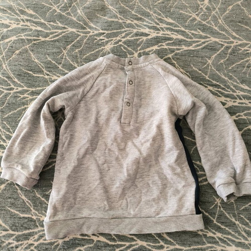 Children's long-sleeve shirt used Orchestra, gray and blue, 92 cm