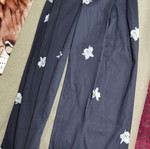 Pinko Sicilia XS pants new wide-leg with orchid print