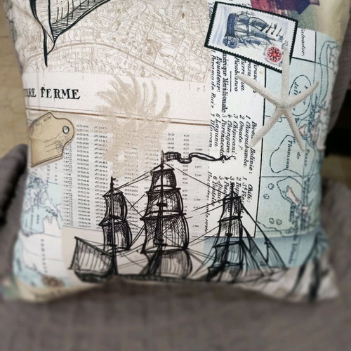 Cotton satin figure pillowcase 45x45 cm new with zipper