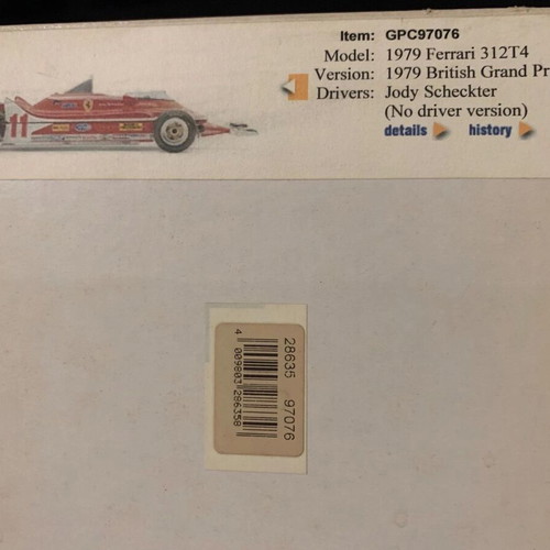 Exoto Ferrari 312 T4 1979 συλλεκτικό μοντέλο σαν καινούργιο