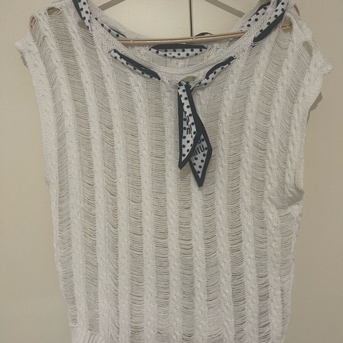 Miu Miu women's knitted top like new, white, size M