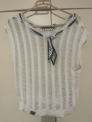 Miu Miu women's knitted top like new, white, size M