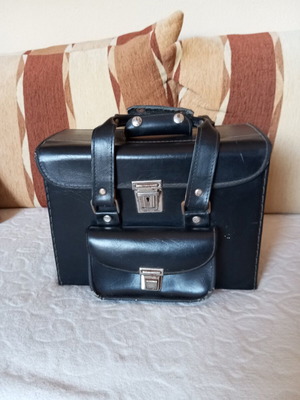 Vintage camera case leather used with small wear