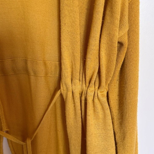 Long cardigan like new, yellow, one size