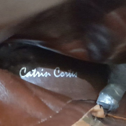 Western boots Italian like new genuine leather brown size 37