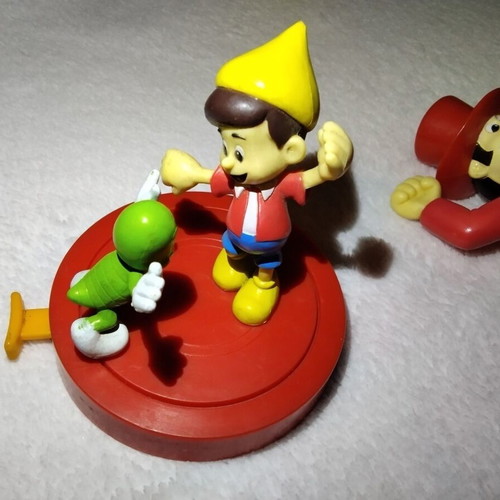 Vintage retro mechanical toy figures set used