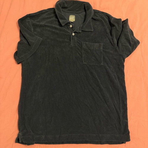 Gap fleece polo shirt with collar and pocket, like new, ultramarine blue, L/XL