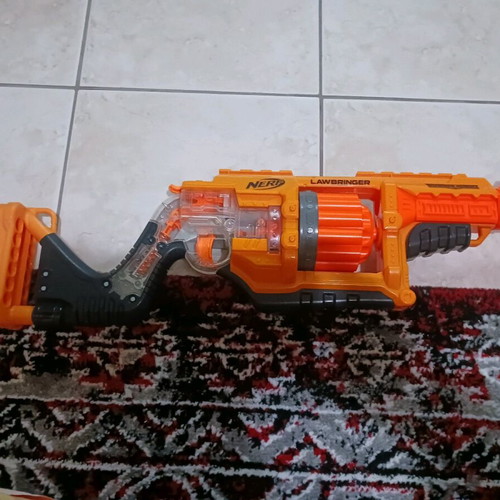 Nerf Jolt, Fortnite and Lawbringer used, excellent condition with darts