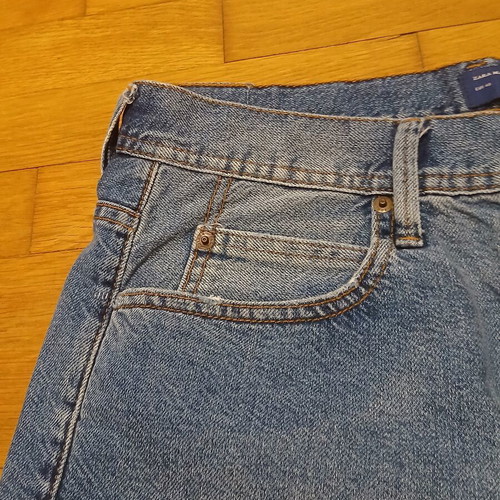 Zara Man Denim Bermuda Size 40 Large Like New Blue