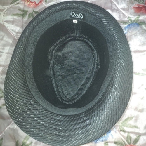 D&G Black Fedora Hat size 56 Small like new