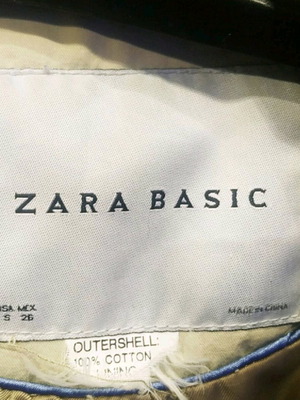 Καμπαρντίνα Zara 100% βαμβακερή σαν καινούργια, μέγεθος S, μπεζ