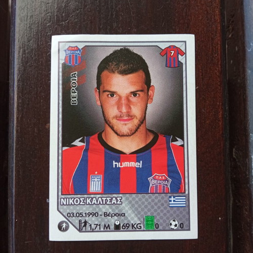 Panini Superleague 2012-2013 αυτοκόλλητο Νο128 Νίκος Κάλτσας μεταχειρισμένο