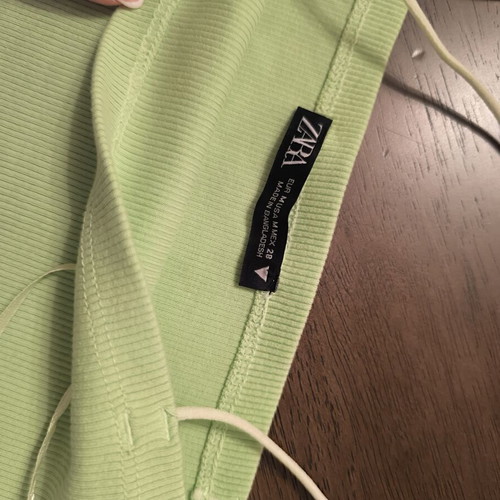 Zara green crop top new without tags, size S