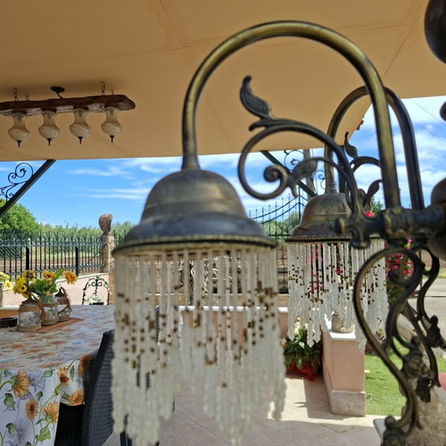 Bronze chandelier used, antique, functional