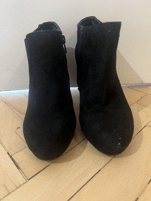 Two pairs of boots size 36, black and beige