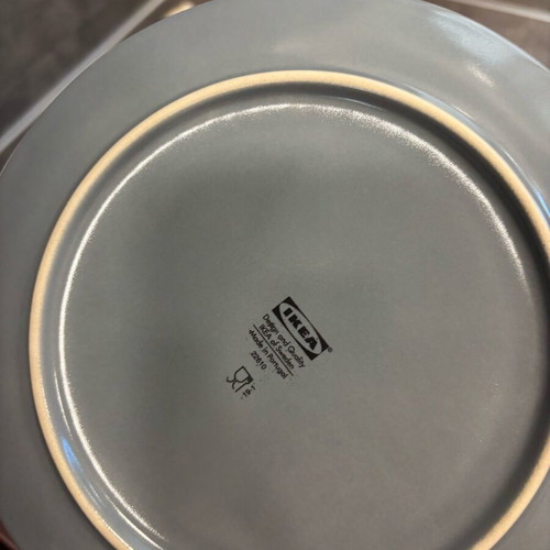 12 gray plates IKEA