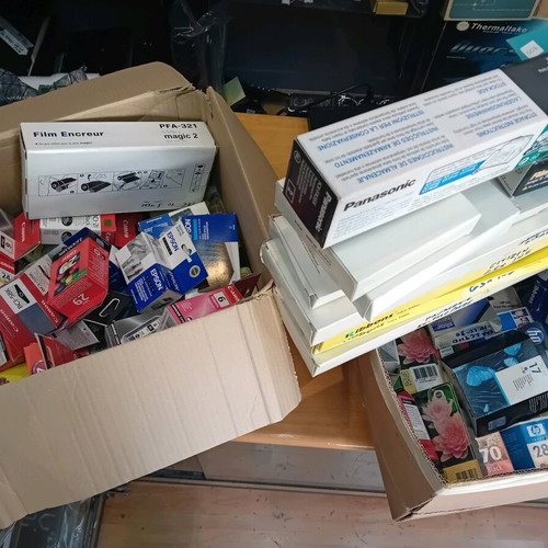 Genuine ink cartridges and ribbons, pack of 68, new