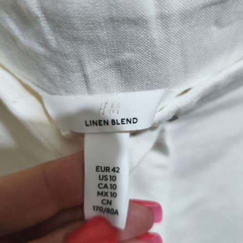 H&M linen shorts, white, size L / 40 / 12
