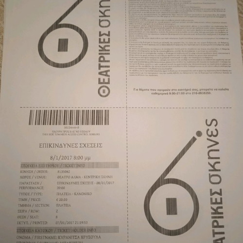 Theater tickets used, approximately 35-45 pieces