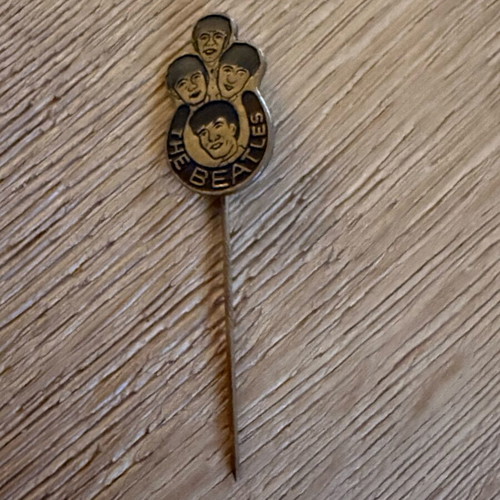 The Beatles vintage stick pin used, 1960s official memorabilia
