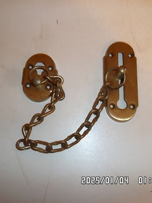 Brass door chain used for entrance door