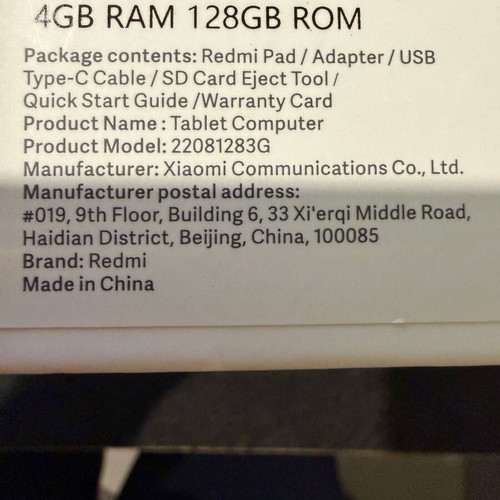 Xiaomi Redmi Pad 10.6 Tablet new, grey, MediaTek Helio G99