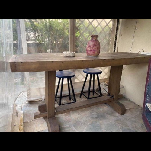 Monastic table like new, wood 2.00m