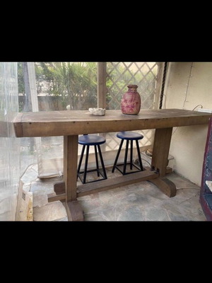 Monastic table like new, wood 2.00m