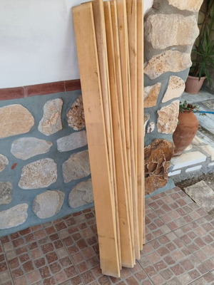 Set of 10 wooden slats 140 cm for bed