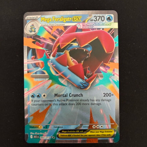 Mega Feraligatr ex Card #043/217 Ascended Heroes Pokemon TCG new