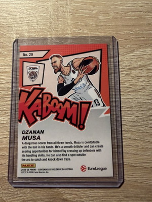 25/26 Contenders EuroLeague #29 Dzanan Musa Kaboom! Gold 5/10 Dubai card new