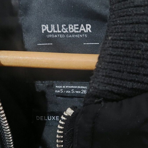 Women's bomber used, black, Pull and Bear