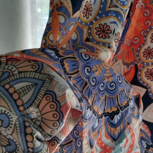 Kimono with patterns like new, multicolored, size XL