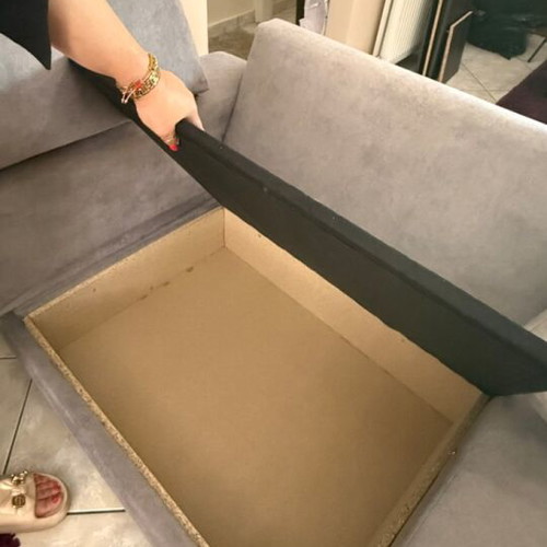 Sofa like new with storage space and stain-resistant fabric