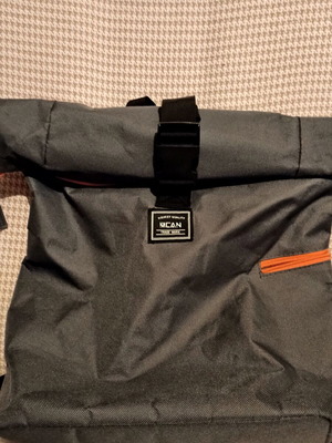 Mcan backpack bag gray with orange details like new