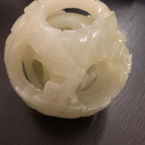 Chinese jade puzzle ball used, four levels