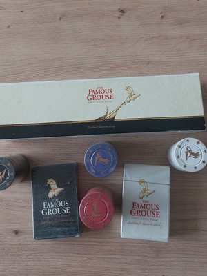 Famous Grouse покер комплект като нов, колекционерски