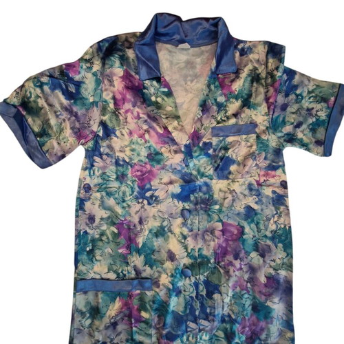Floral satin pajamas like new