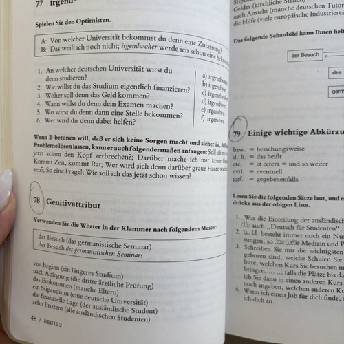 Deutsch für Studenten Grammatisches Arbeitsbuch used