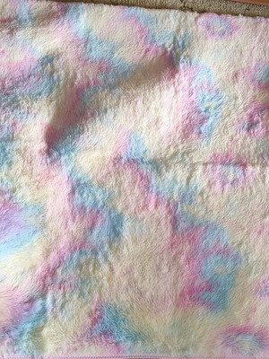 Fluffy multicolor rug like new 160x120 cm